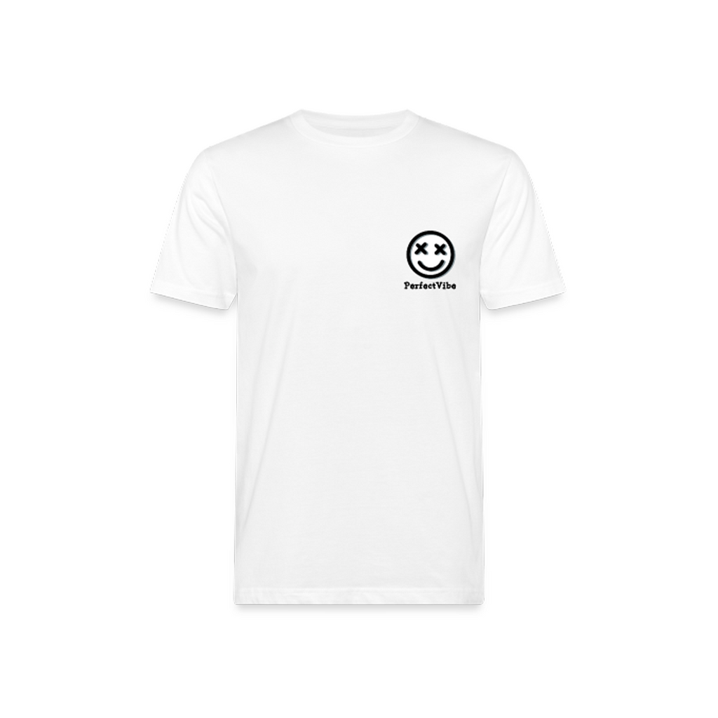 PerfectVibe T-Shirt Logo und Schriftzug Weiß